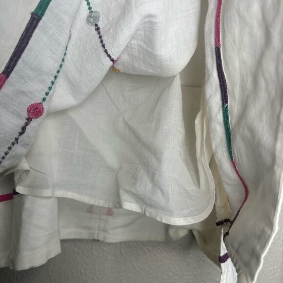 Madewell White Ivory Embroidered Shift Dress (Large) - Picture 7 of 8